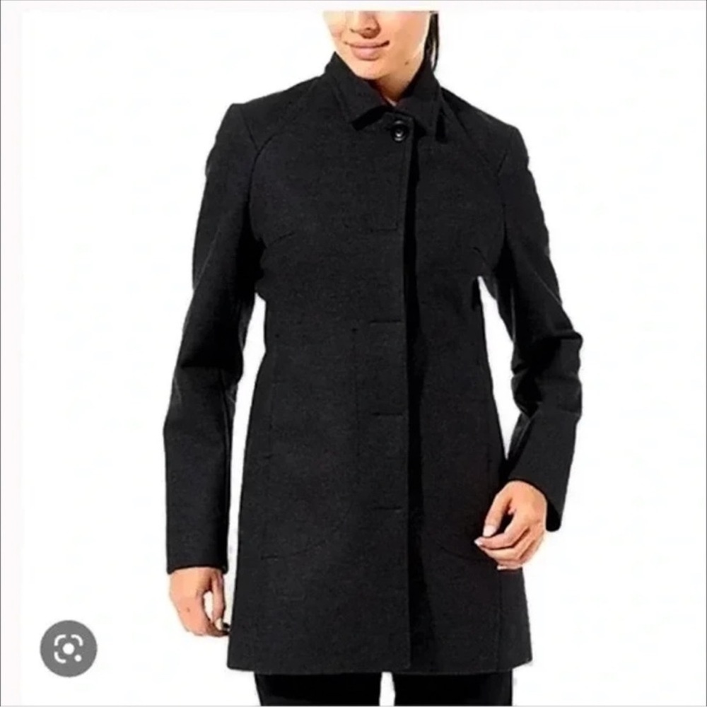Icebreaker 100% Merino Wool Mayfair Pea Coat Jacket Size Small